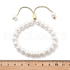 Long-Lasting Plated Brass Beads Slider Bracelets for Women BJEW-K268-04G-5
