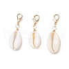 Natural Shell Pendant Decoration HJEW-JM03190-03-1