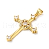 Brass Micro Pave Cubic Zirconia Pendants KK-A212-10A-G-2