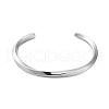 Stainless Steel Twist Open Cuff Bangles for Women BJEW-L689-02P-2