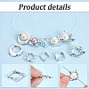 SOFPLATE 100Pcs 10 Styles Tibetan Style Alloy Bead Frames Sets TIBE-SP0001-16B-6