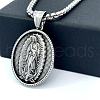 Retro Rock Punk Men's Greek Mythology Stainless Steel Pendant Necklaces JI4660-2