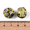 Bohemian Style Printed Schima Wood Beads WOOD-T032-31G-3