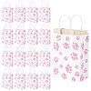 Rectangle with Paw Print Pattern Paper Storage Bags with Handle ABAG-WH0046-39C-1