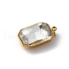 316 Stainless Steel Faceted Glass Pendants STAS-K258-48G-02-2