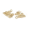 Brass Micro Pave Cubic Zirconia Pendants KK-E068-VB117-3
