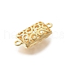 Brass Connector Charms KK-E792-04G-2