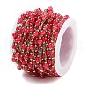 Handmade Round Dyed Natural Malaysia Jade Beaded Chains CHS-P019-08G-C-3