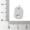Brass Pave Natural White Shell Hollow Heart Rectangle Charms with Jump Rings KK-S522-16P-3