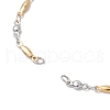 304 Stainless Steel Horse Eye Link Chain Bracelet Makings for Women AJEW-JB01340-01-2