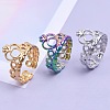 Fashionable 304 Stainless Steel Cuff Rings FS-WG08AB3-02-2