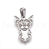 Tarnish Resistant 304 Stainless Steel Puppy Pendants X-STAS-F219-05P-1