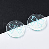 Transparent Resin Pendants RESI-N030-006A-4