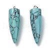 Synthetic Turquoise Pendants G-D040-01P-A05-2