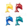 Rack Plating Brass Enamel  Pendants KK-B053-07G-1