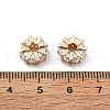 Brass Micro Pave Cubic Zirconia Beads KK-R216-02KCG-3