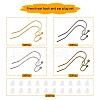 240Pcs 4 Colors Brass Earring Hooks DIY-YW0005-43-2