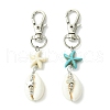 Cowrie Shell Pendant Decorations HJEW-JM03270-3