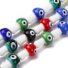 Handmade Evil Eye Lampwork Beads Strands LAMP-S069-01D-1