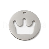 Non-Tarnish 201 Stainless Steel Pendants STAS-E206-02P-06-1