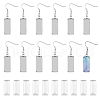 DICOSMETIC DIY Blank Rectangle Dome Earring Making Kit STAS-DC0015-38-1