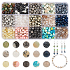  750Pcs 15 Styles Mixed  Gemstone Baeds G-NB0005-42A-1