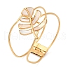 304 Stainless Steel Glass Hinged Bangles for Women BJEW-M082-06G-01-2