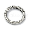 Tibetan Style 316 Surgical Stainless Steel Spring Gate Rings STAS-E191-01AS-01-1