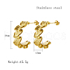Stainless Steel C-Shaped Stud Earrings JN8832-1-3