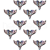 BENECREAT Assembled Acrylic & Printed Natural Freshwater Shell Pendants FIND-BC0001-50-1