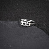 Number 201 Stainless Steel Adjustable Cuff Rings FS-WG22891-10-1