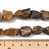 Raw Rough Natural Tiger Eye Beads Strands G-M453-D10-5