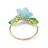 Plastic and Acrylic Copper Wire Wrapped Finger Rings for Women RJEW-JR00879-5