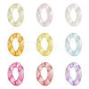  225 Pcs 9 Colors Transparent Acrylic Linking Rings MACR-TA0001-30-3