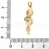 Brass Micro Pave Cubic Zirconia Enamel Pendants KK-D354-04G-B-3
