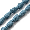Dyed Natural Lava Rock Beads Strands G-A264-A01-01E-1