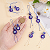 8Pcs 2 Colors Handmade Evil Eye Lampwork Pendant Decorations HJEW-GO00012-3