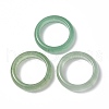 Natural Green Aventurine Plain Band Ring RJEW-P044-01B-06-1