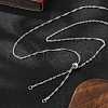 304 Stainless Steel Singapore Chain Necklace Making AJEW-JB01334-02-1