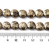 Electroplated Natural Lava Rock Beads Strands G-A256-F01-01F-4