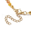 Faceted Round Natural Agate(Dyed & Heated) Beaded Necklaces for Women NJEW-JN04659-03-5
