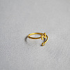 Brass Micro Pave Clear Cubic Zirconia Cuff Rings for Women WG54647-13-1
