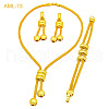 Alloy Pendant Necklace & Stud Earring & Bracelet FS-WGC4C10-01-2