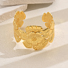 Luxurious Brass Flower Cuff Bangle for Parties and Events DO6494-1-1