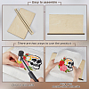 Wood Earring Display Card Holders ODIS-WH0072-01-4