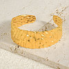Textured 304 Stainless Steel Cuff Bangles for Women AR7791-2-2