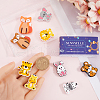 SUNNYCLUE 10Pcs 10 Styles Silicone Focal Beads SIL-SC0002-11-3