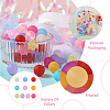 Beadthoven 100Pcs 10 Colors Transparent Acrylic Beads FACR-BT0001-02-6