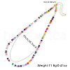 Faceted Round Dyed Mixed Stone & Brass Beaded Necklaces TY8520-4