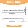 SUPERFINDINGS 4Pcs Alloy Crystal Glass Rhinestone Connector Charms FIND-FH0009-56-2